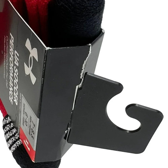 UNDER ARMOUR UA Soccer Performance Cushioned OTC Socks Men (7-8.5) Wm (6-10) Red - Picture 6 of 6